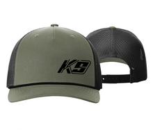 Load image into Gallery viewer, *AUTOGRAPHED* KK9 Richardson Rope Trucker Hat - Army Green/Black
