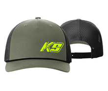 Load image into Gallery viewer, *AUTOGRAPHED* KK9 Richardson Rope Trucker Hat - Army Green/Tennis Ball
